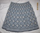 NWOT MAX STUDIO Women's Lined Skirt Size SMALL Blue & White Geometric Design — photo 1