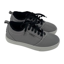 Heelys Skate Shoes Gray Black Lace Up Roller Sneakers Youth Size 7 USA