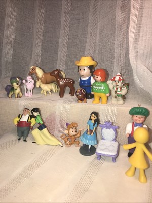 DISNEY Toy Figures Lot 16 Pcs Play Mobile Teeny Mates Ponies Armando Elena Mulan