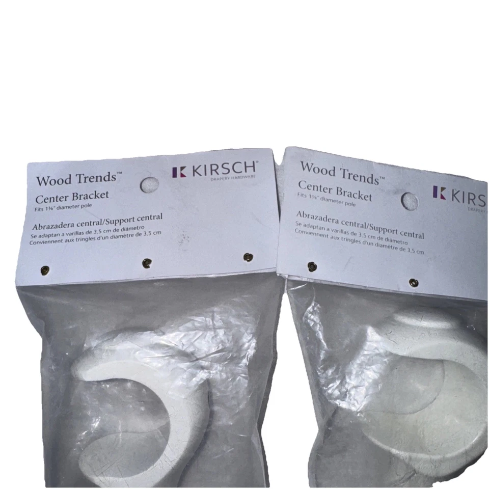 Lote de 2 postes de ajuste de suporte central Kirsch Wood Trends 1 3/8 polegadas de diâmetro - Imagem 2 de 2