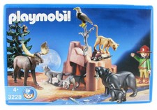 PLAYMOBIL 3228 Nordamerika Wildtiere Ranger Neu in OVP MIB Puma Adler Elch Bär