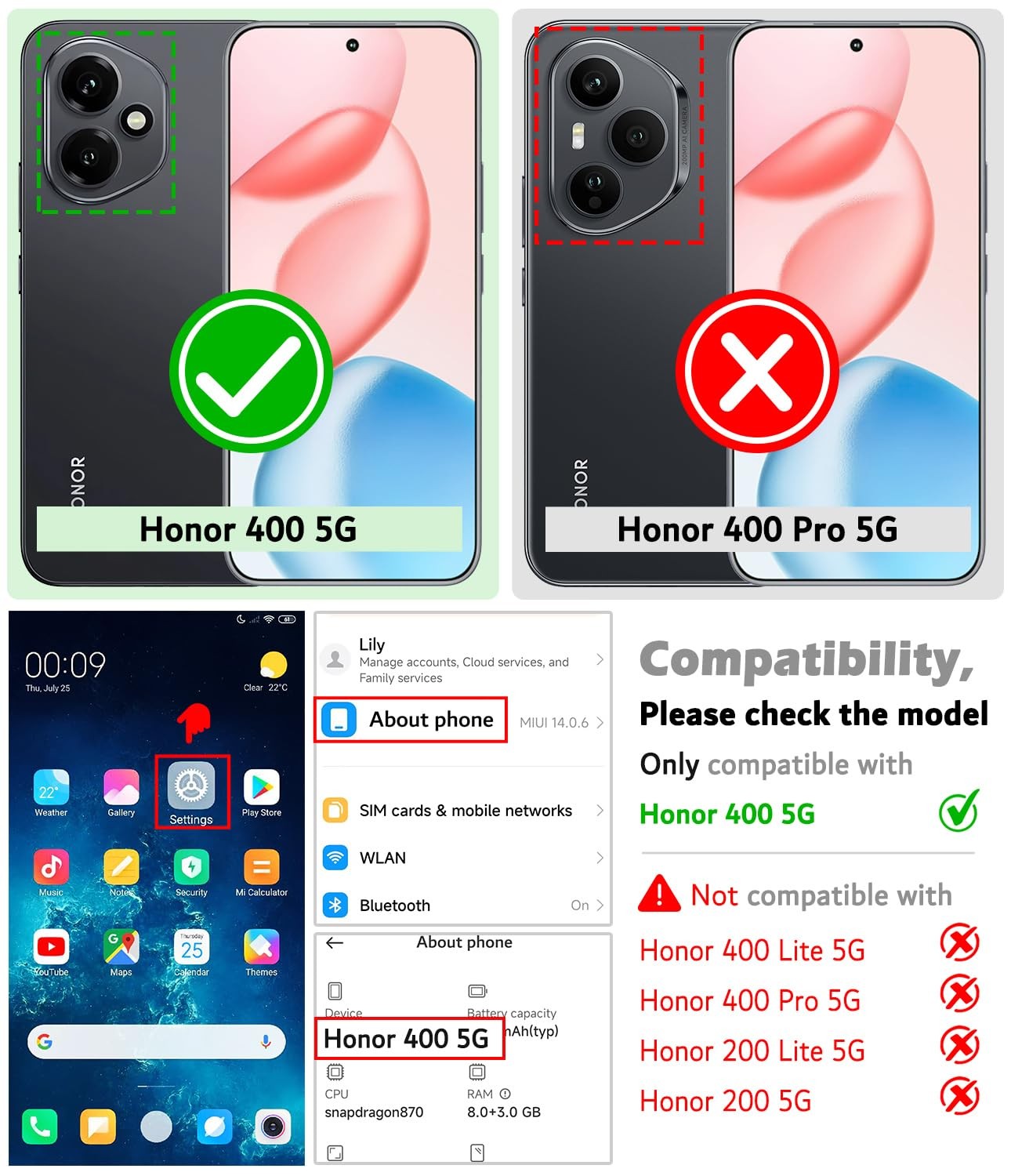 Coque Honor 400 5G protection integrale etui rabat simili cuir