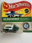 Vintage Hot Wheels Heavyweights Green Ambulance w/Button -UNPUNCHED BLISTER!