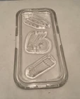 Vintage Glass Freezer Dish Lid with Embossed Veggies