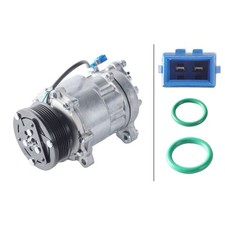 Klimakompressor 12 V Ø 101 mm HELLA Thermo-Expertise passend für u.a. VW LUPO