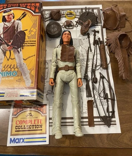 Vintage Marx Johnny West Best Of The West Geronimo In Box Action Figure