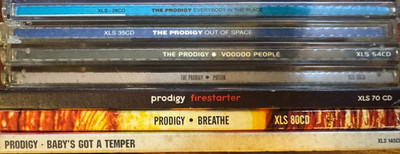 THE PRODIGY -  7 x CD SINGLE BUNDLE WITH FREE UK POSTAGE OFFERED.
