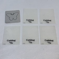 Cuttlebug Provo Craft 5pc MINI SET Geometric Butterfly Embossing Folders  Die 