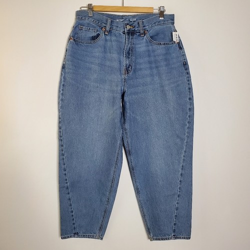 Old Navy Blue Denim Extra High-rise Balloon style jeans Size 12 New with tags - Picture 12 of 12