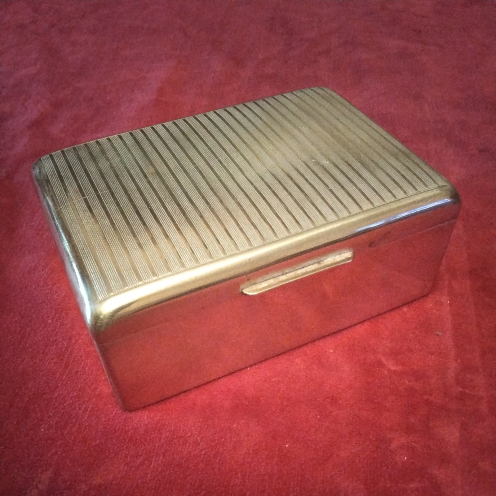 Vintage Brass State Express Cigarettes Box Container 
