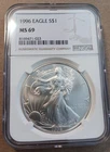 1996 American Silver Eagle NGC MS69 Brown Label