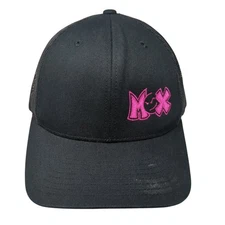 Mox Snapback Trucker Hat Black One Size Mesh Back 6 Panel The Classics Yupoong