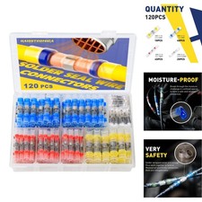 120PCS Marine Grade Heat Shrink Solder Seal Wire Connectors for Weatherproof