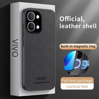 For ViVO Y31d 4G, Luxury Retro Leather Magnetic Business Soft Rubber Case Cover