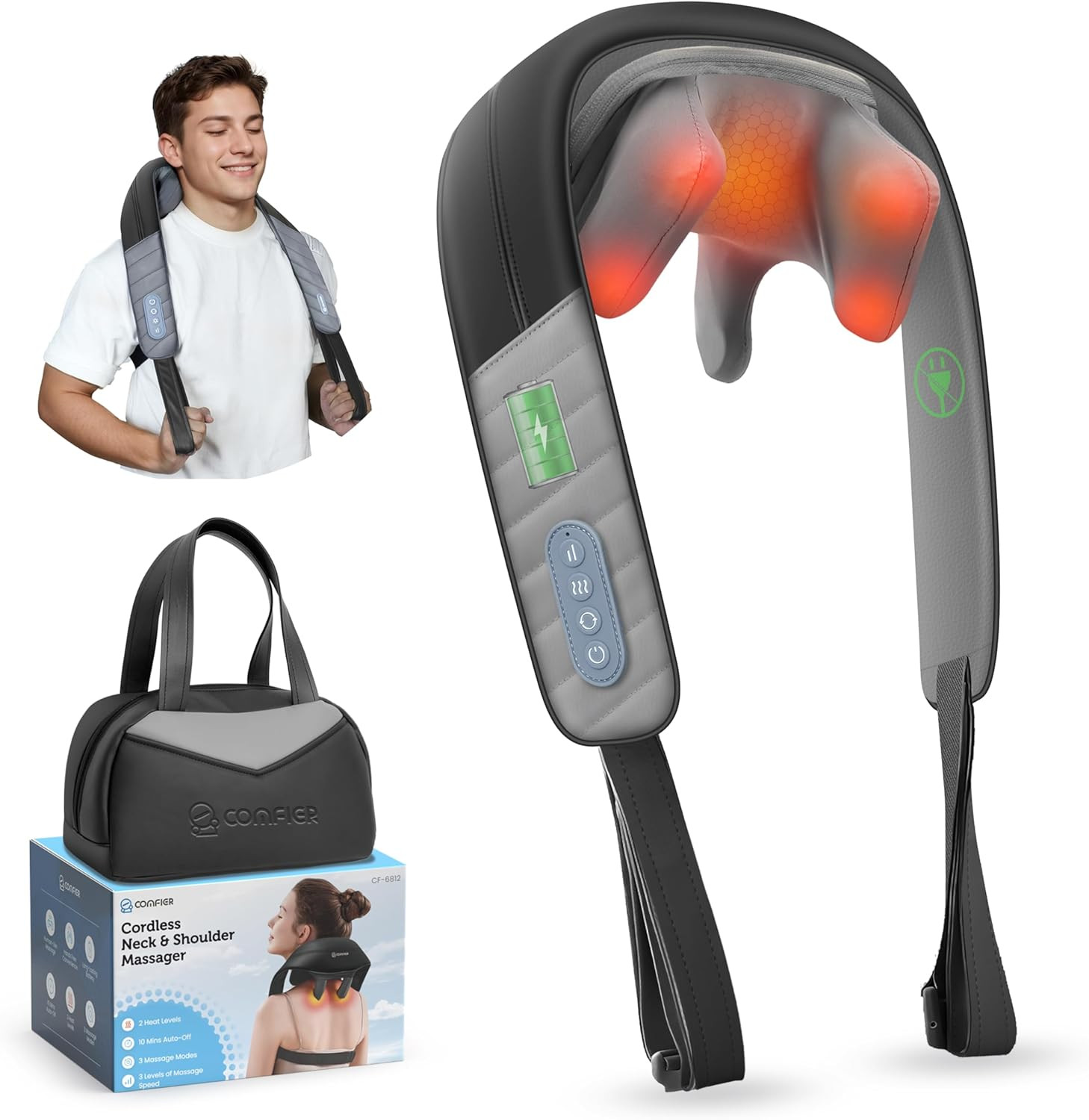 Stop Dolore Cervicale: Massaggiatore 4D Professionale Senza Fili Shiatsu