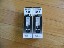 2030 Genuine LOT 2 Epson 552 EcoTank Black Ink Bottles ET-8500/8550 FACTORY SEAL
