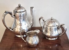 CHRISTOFLE - SERVIZIO DA CAFFE' PLACCATO ARGENTO EPOCA 1862-1935