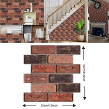 Waterproof 3D Faux Brick Wall Panels Peel and Stick, Self Adhesive Wall Panels