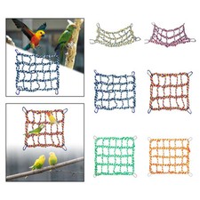 Pet Hanging Hammock Bird Rope Net Cage Accessories Activity Play Rat Climbing