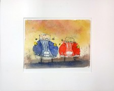 Aquarell Auto Ente Unikat Direkt Vom Künstler