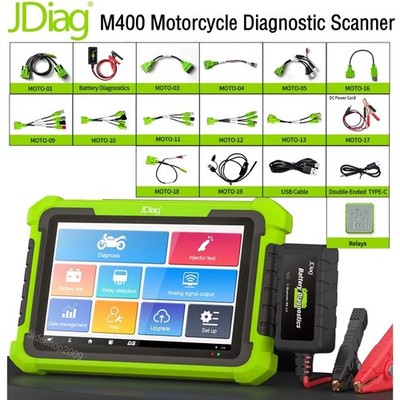 JDIAG M400 Motorcycle Diagnostic Code Scanner Diagnose ABS System Battery Tester