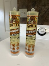 2 x Gorilla Max Strength Construction Adhesive CLEAR  Each Bottle: 9 fl oz. 