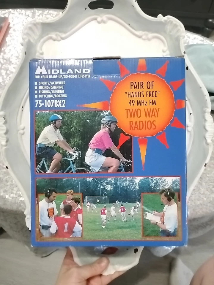 Vtg Pair (2) Midland Hands-Free Two Way Radios Vox Communicator 49 MHz FM NIB - Image 2 of 4