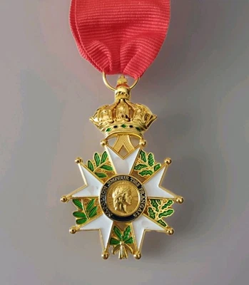 Croix chevalier de la Légion d'honneur 2nd Empire avec Ruban - Reproduction - Photo 1/2