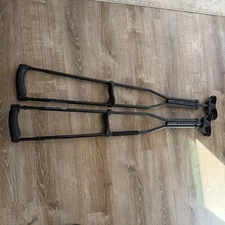 DYNAMO Crutches Size TL Sport Swings 5' 10" - 6' 6"  300 Lbs Max Black