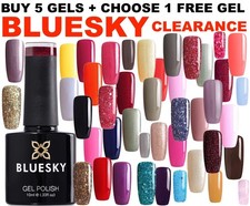 BLUESKY GEL NAIL POLISH CLEARANCE SALE CHOICE OF 250 10ML GELS BUY 5 GET 1 FREE