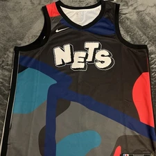 LARGE Brooklyn Nets City Edition KAWS NBA Jersey Nike 60 Basketball BLANK NWOT