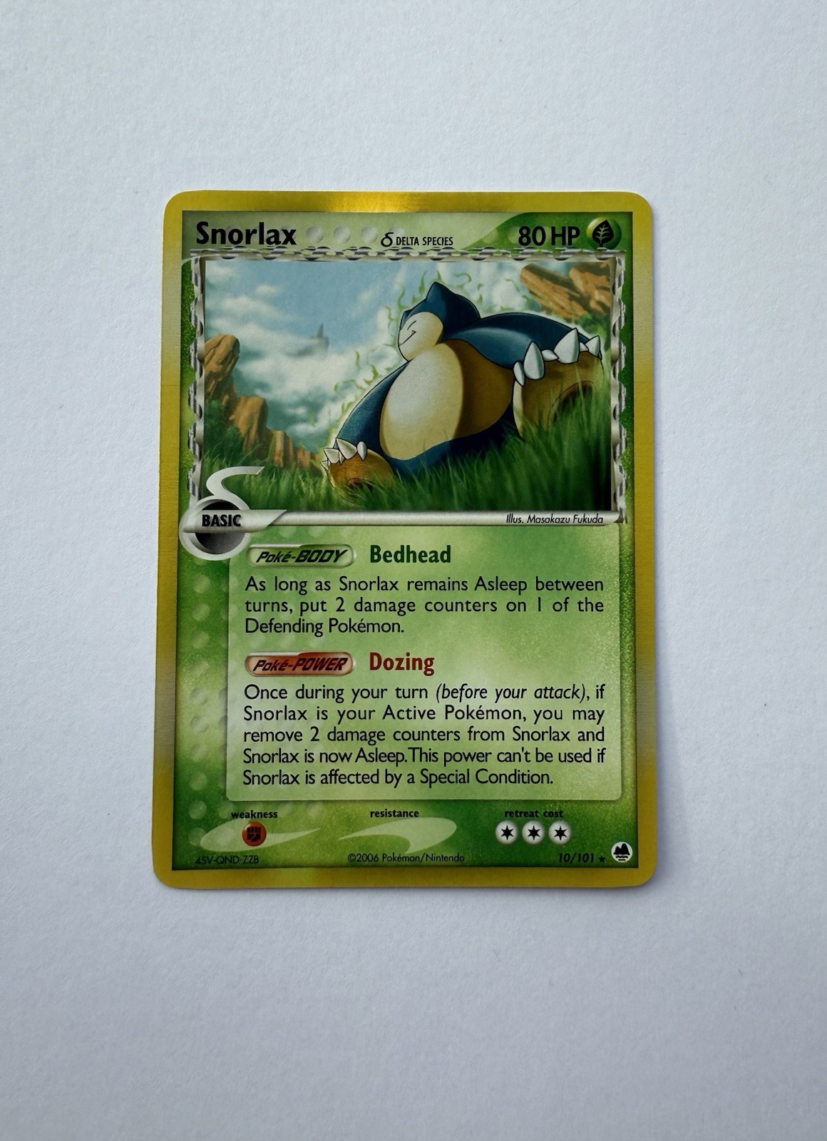 Snorlax Holo - Delta Species 10/101 - Dragon Frontiers - Near Mint - Pokémon TCG