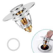 Sink Stopper, Bathroom Drain Strainer with Hair Catcher, for 1.04-1.97''
