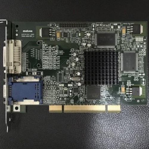 #7003-0301 Rev.A *DVI+VGA Matrox Millennium 32MB 64-bit G450 DDR PCI Video Card