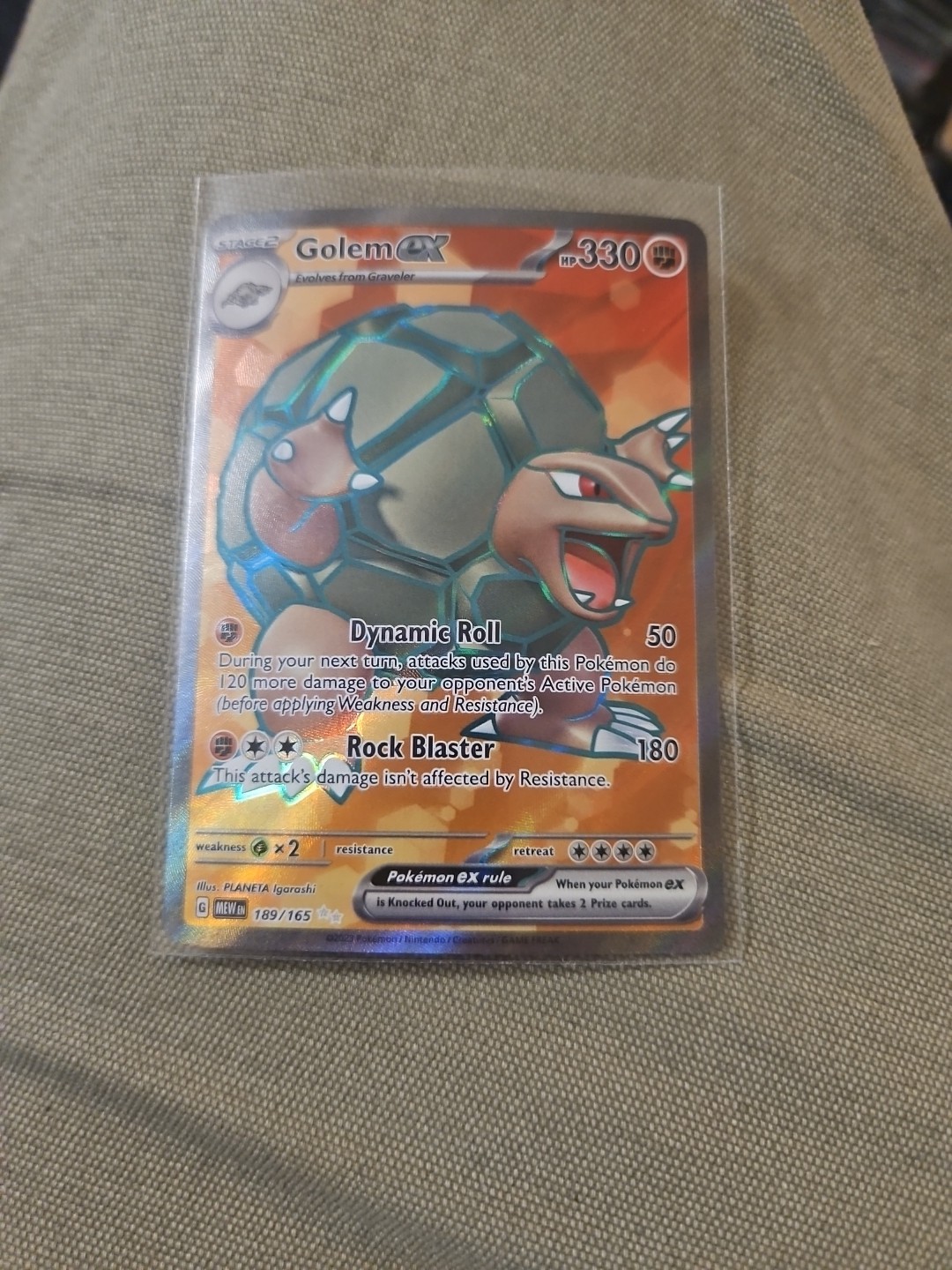Golem ex 189/165 S&V 151 Full Art Ultra Rare Pokemon TCG - NM