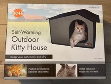 K H Pet Products SELF-WARMING Outdoor Kitty HousE WATER RESISTANT FREE SHIP