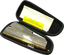 SUZUKI SCT-128 Tremolo Chromatic Harmonica 16holes With EVA Case Silver NEW