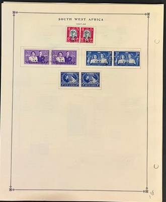 South West Africa Stamp Collection Pages Mint Hinged & Used 1941