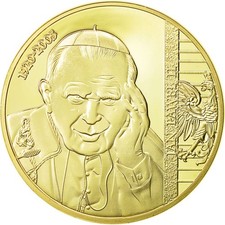 Polen, Medal, Jan Pawel II, Wielcy Polacy, 2014, UNZ+, Copper Gilt