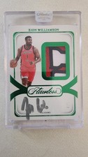 ZION WILLIAMSON 2023-24 FLAWLESS SIGNATURE PRIME PATCH EMERALD AUTO 4/5 Sealed