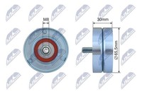 Spannrolle Keilrippenriemen NTY RNK-ME-068 Metall FüR Mercedes Klasse Model S211