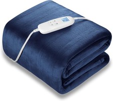 Electric Heated Blanket Queen 84" x 90" 6 Heating Levels  8h Auto Timer