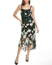 Sam Edelman Vine Flower Embroidery Midi Dress NWT Size 2