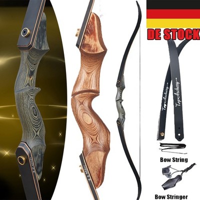 Bogenschießen 60'' Takedown Recurve Bogen 20-50lbs RH Jagdbogen Jagd Sportbogen