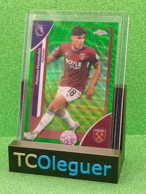 Matheus Fernandes Green Wave /199 Topps Chrome Premier League 2025-26 West Ham