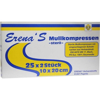 Erena Steril Mullkompresse 10x20 · 25X2 St · PZN 03520527