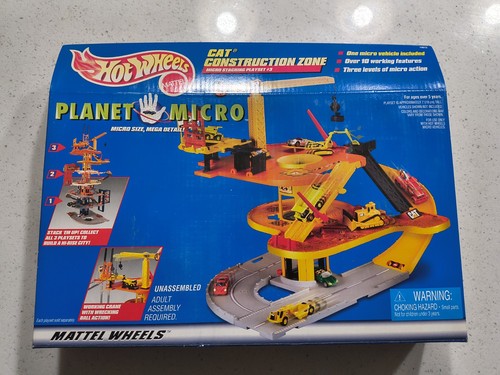 NOS 1997 HOT WHEELS CAT Construction Zone Micro Stacking Playset #3 Planet Micro - Bild 1 von 2