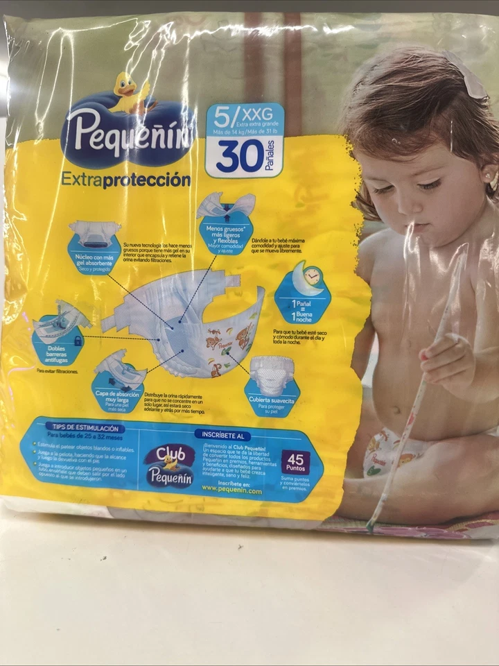 Paquete de 30 pañales Pequenin Extraproteccion extra grandes caducados 24/01 Foto 4 de 4