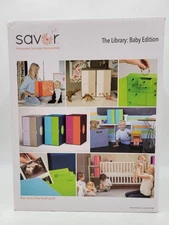 Savor Keepsake Storage Box Set The Library Baby Edition Mementos Slate Gray Tan
