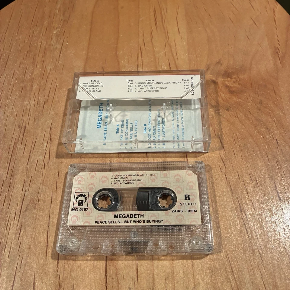 Megadeth  Peace Sells ... CASSETTE TAPE 90s Polish issue metallica slayer exodus - Image 2 of 3